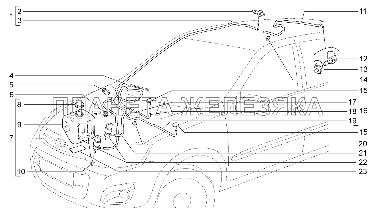 Омыватели Lada Kalina 2192, 2194