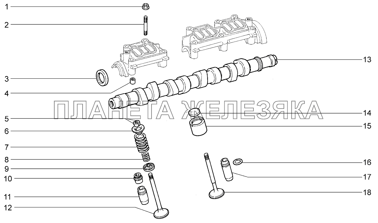 Механизм газораспределительный Lada Kalina 2192, 2194