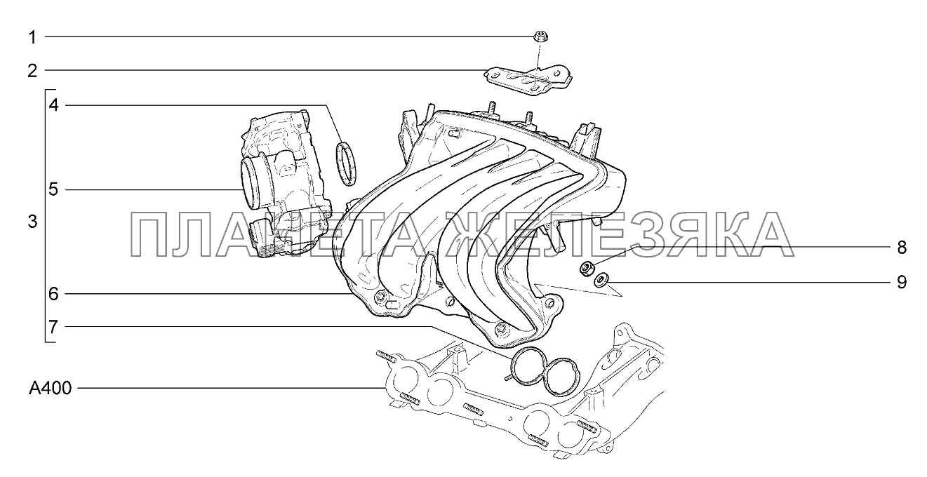 Модуль впуска Lada Kalina 2192, 2194