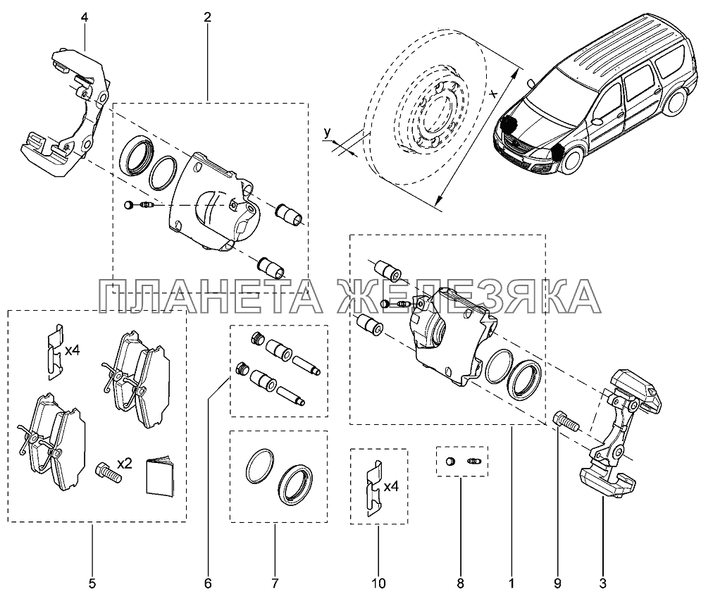 Суппорт Лада Ларгус 4601