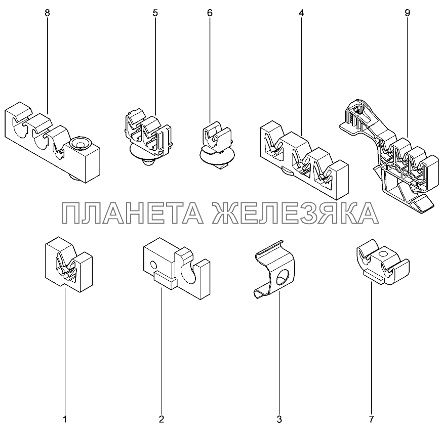 Скобы крепления Лада Ларгус 4601