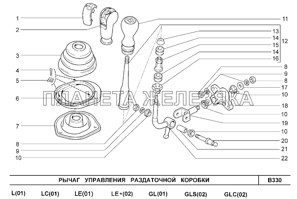 Схема коробки нива шевроле