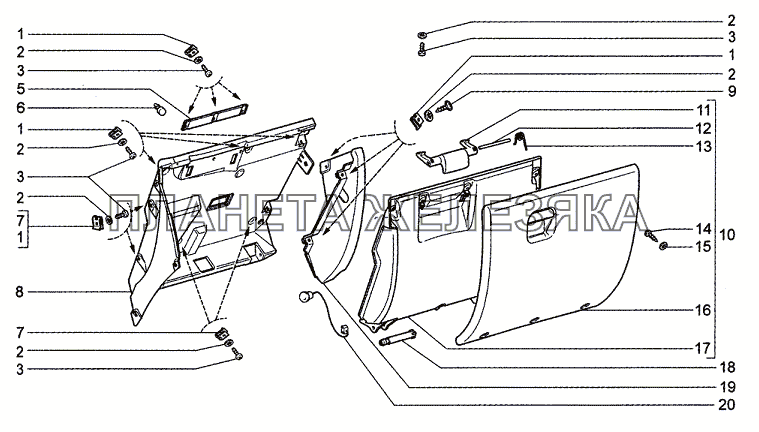 Ящик вещевой Chevrolet Niva 1.7