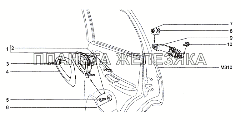 Ручки задних дверей Chevrolet Niva 1.7