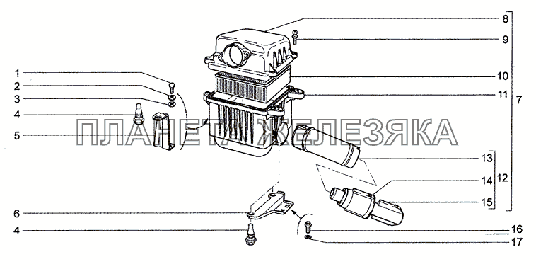 Фильтр воздушный Chevrolet Niva 1.7