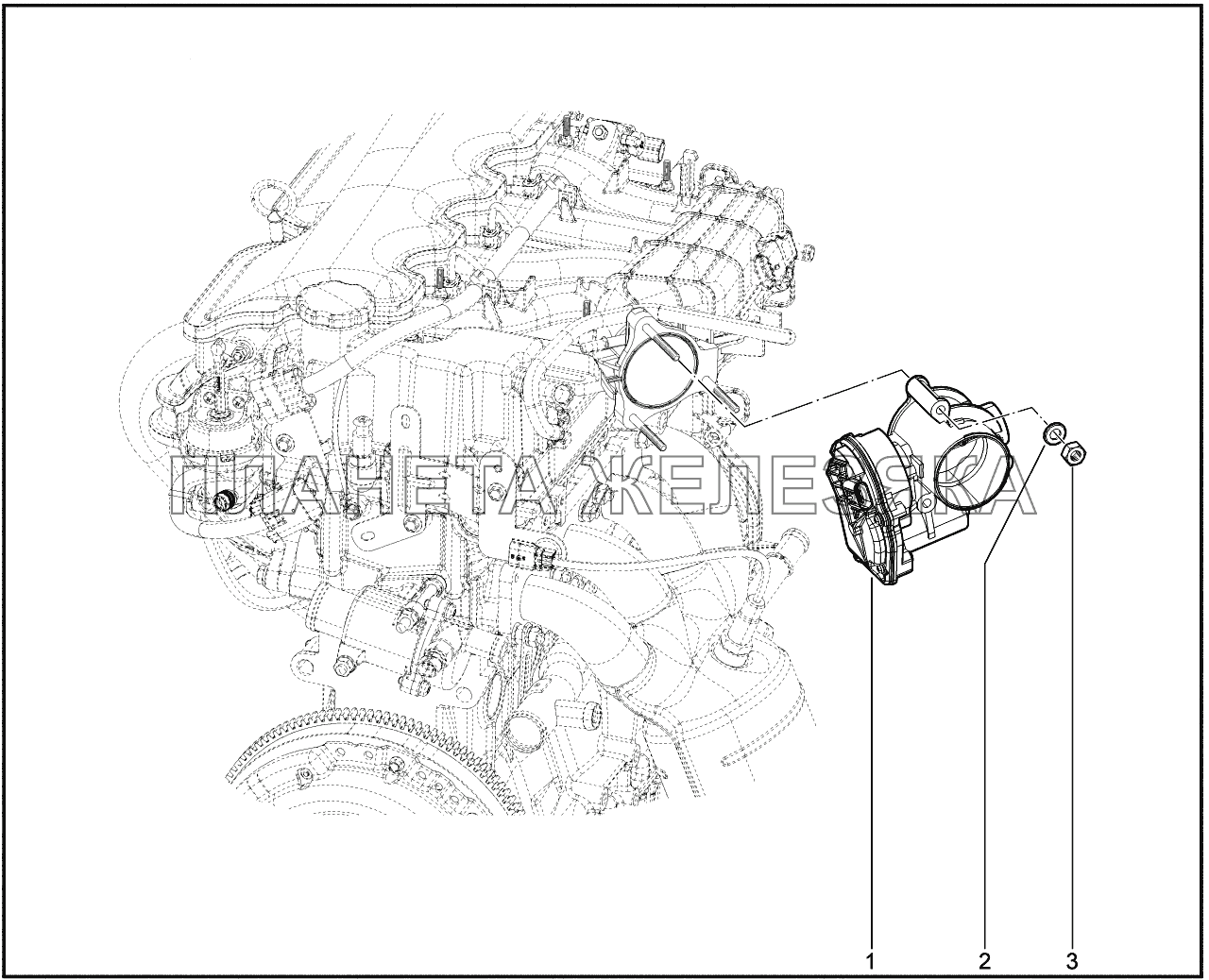 124010. Заслонка Lada Vesta