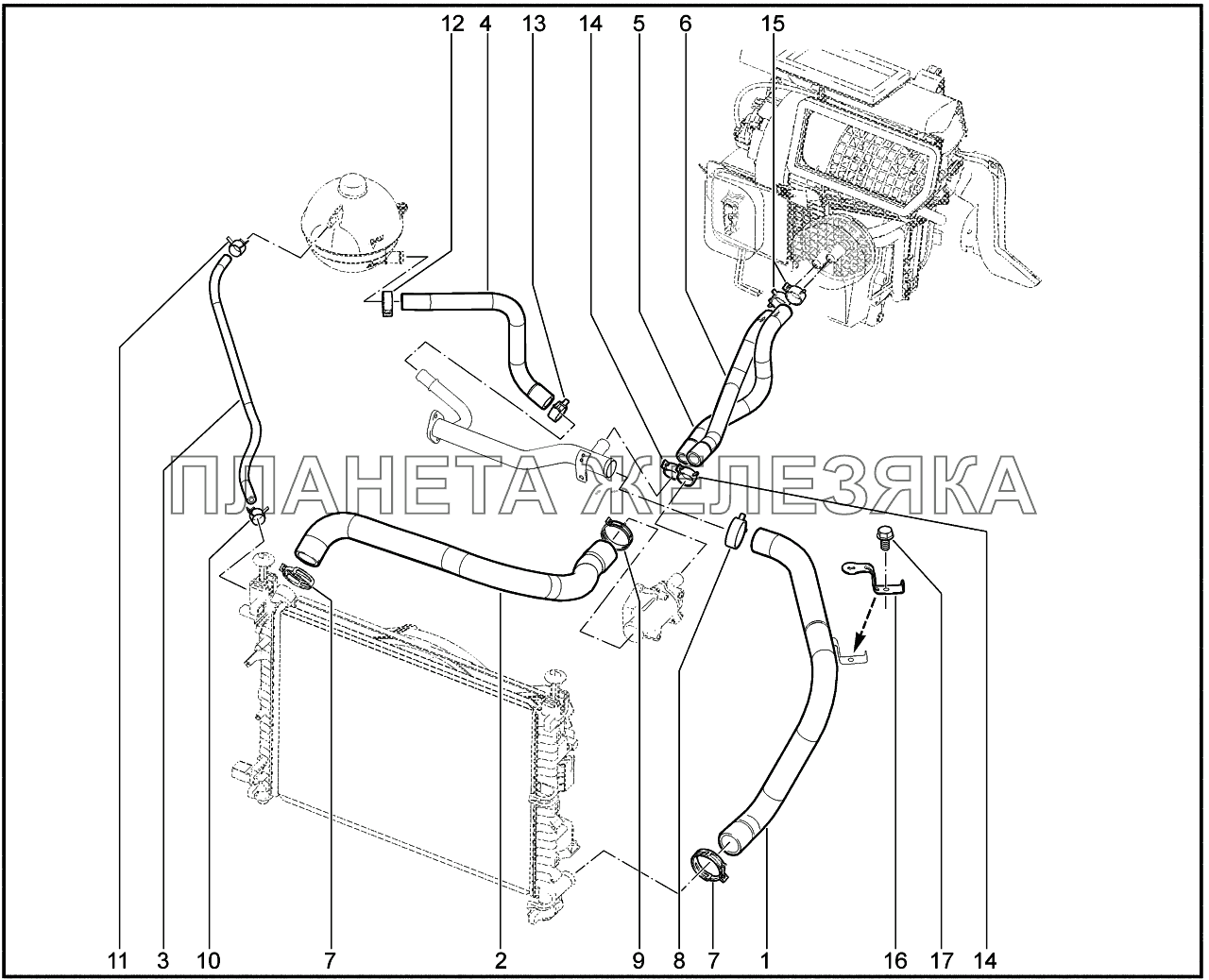 192110. Шланги системы охлаждения Lada Vesta