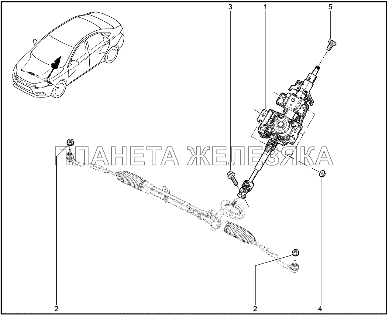 364010. Вал рулевого управления, тяги Lada Vesta