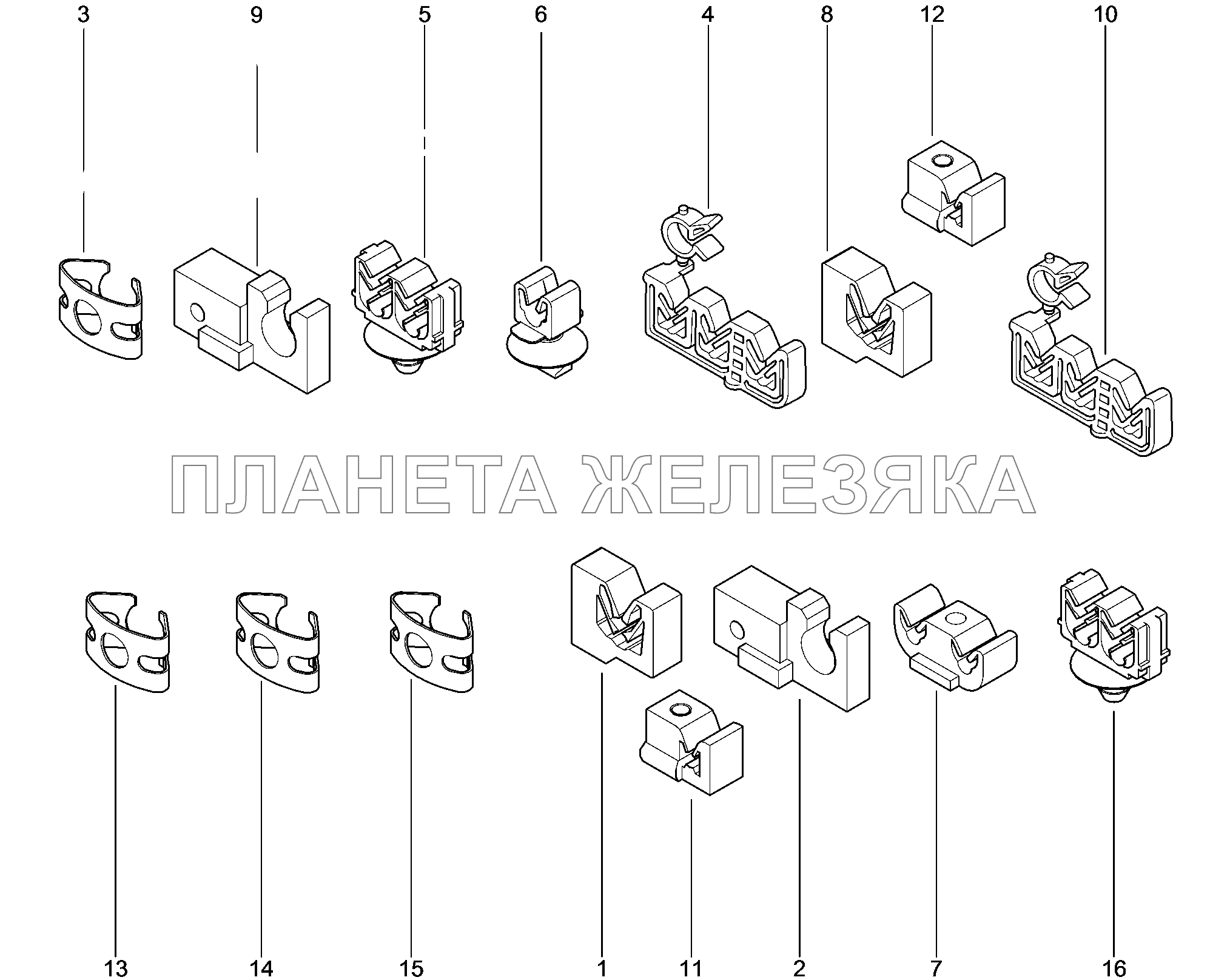 378750. Скобы креплений Lada Xray