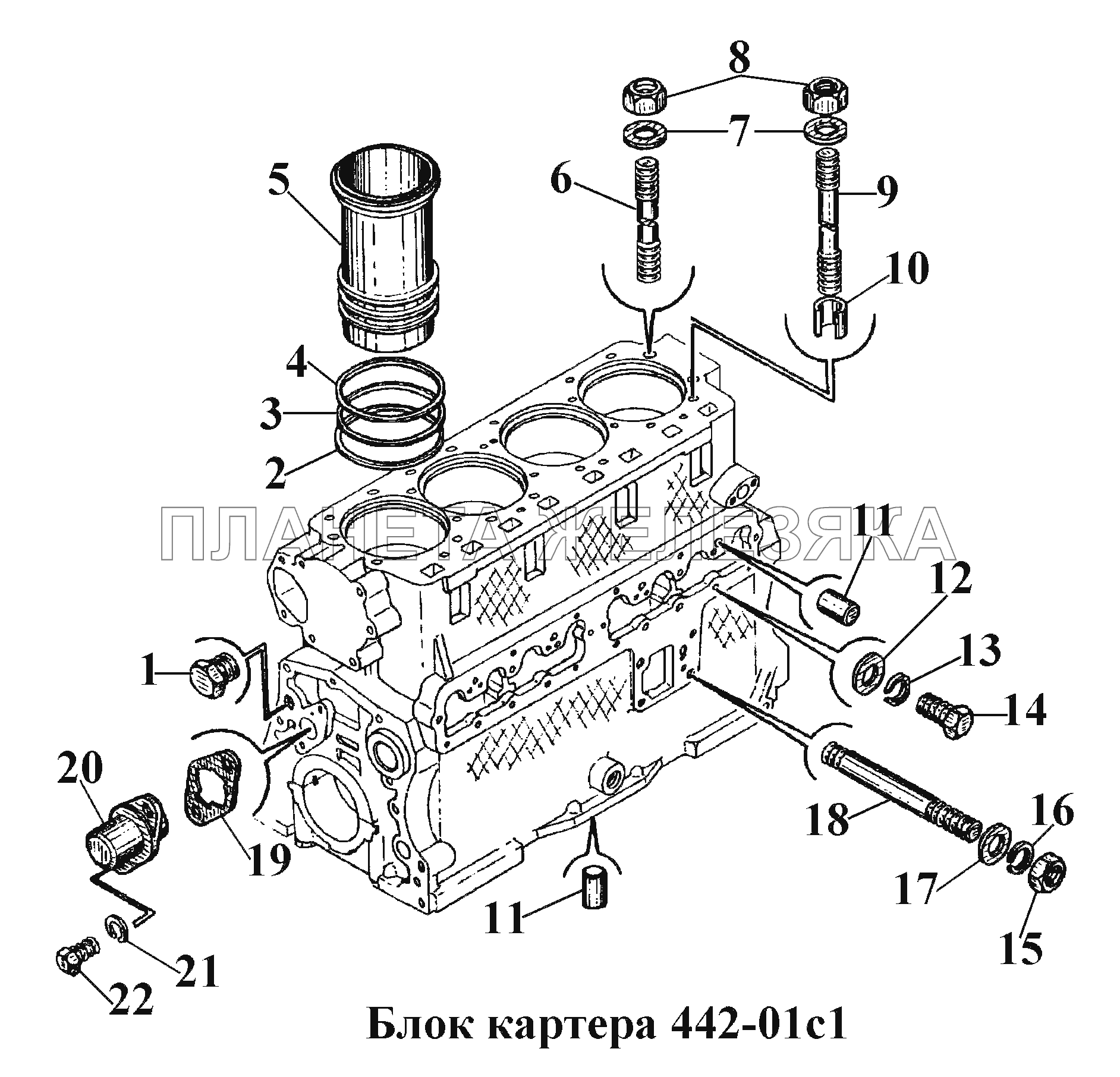 Блок картер 442-01с1 (1) ВТ-100Д