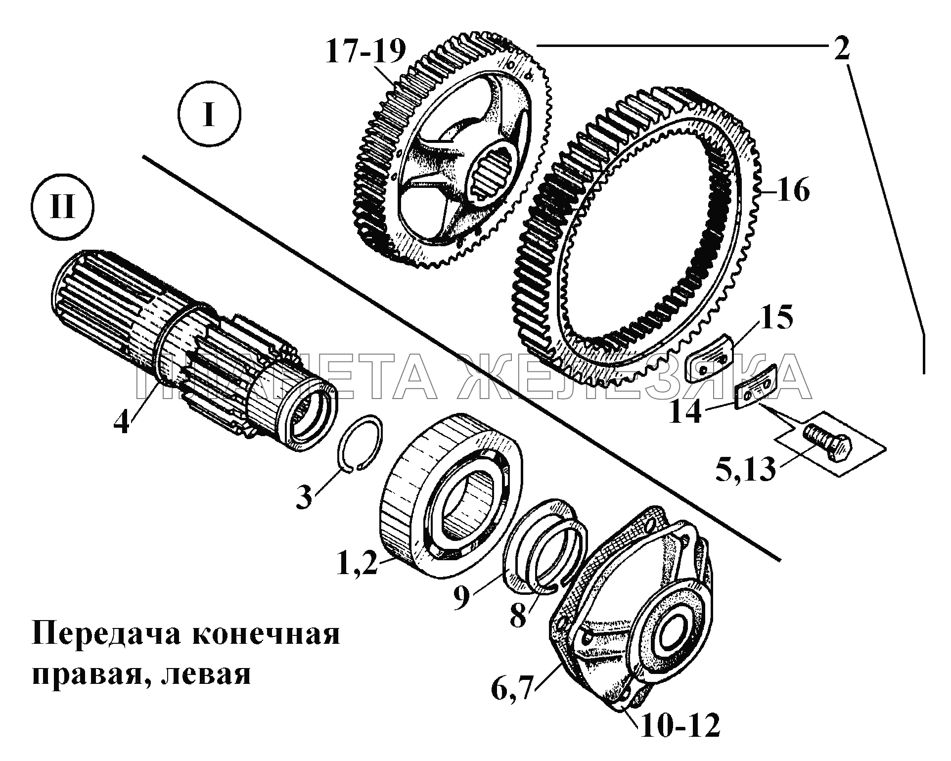 Передача конечная правая, левая (2) ВТ-100Д