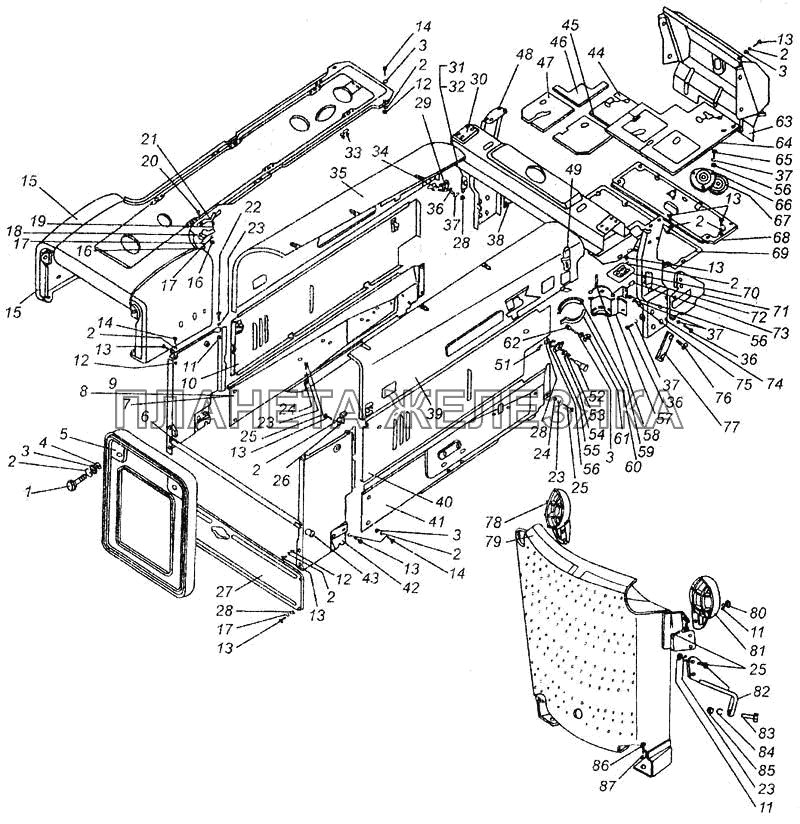 Обшивка ДТ-75В, ДТ-75БВ, ДТ75Н