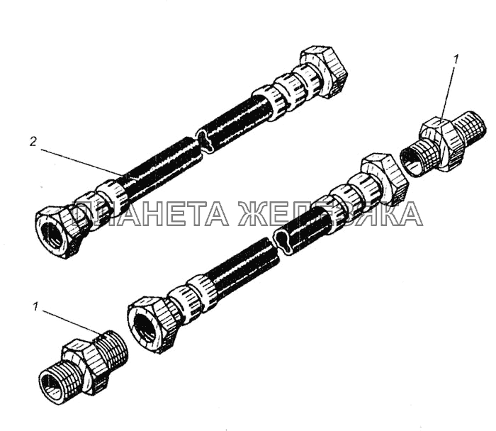 Цилиндр выносной. Шланги ДТ-75В, ДТ-75БВ, ДТ75Н