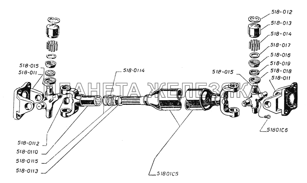 Вал карданный ЗИС-101