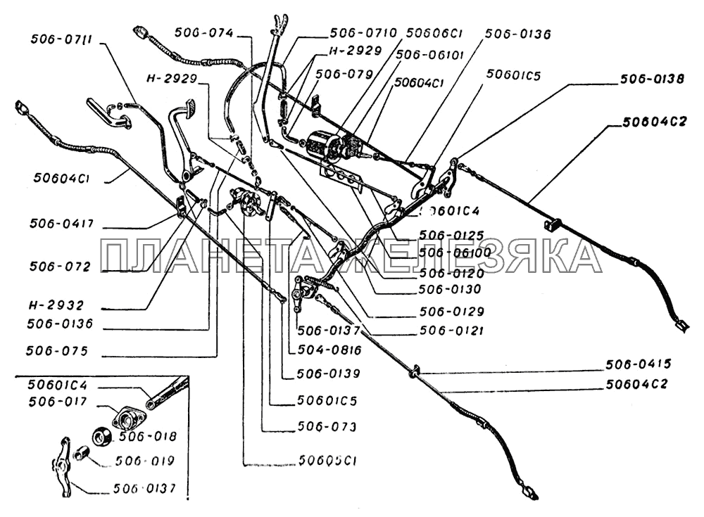 Привод тормозов ЗИС-101