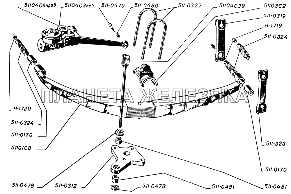 Рессора задняя ЗИС-101