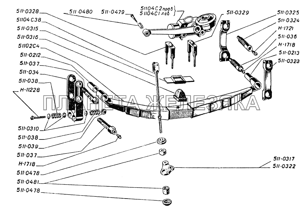 Рессора передняя ЗИС-101