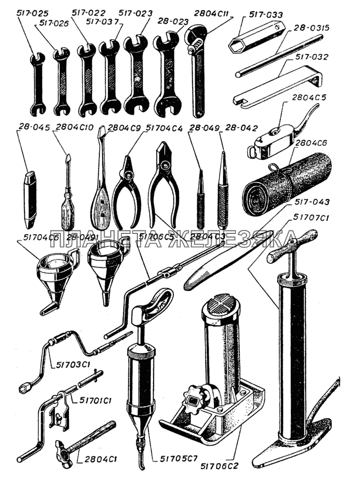 Шоферский инструмент ЗИС-101
