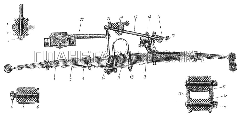 Подвеска задняя ЗИС-110