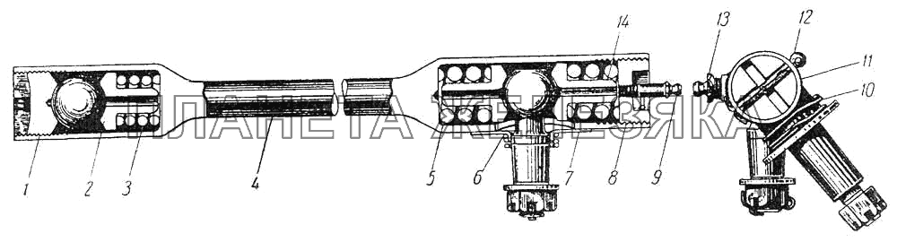 Продольная рулевая тяга ЗИС-110