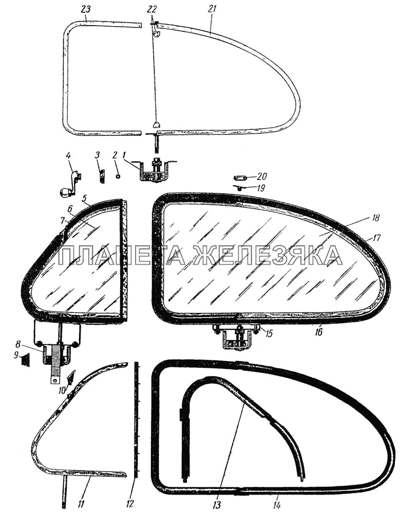 Окно боковины ЗИС-110