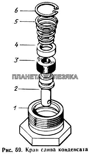 Кран слива конденсата ЗИЛ-431410 Каталог 1989 г.