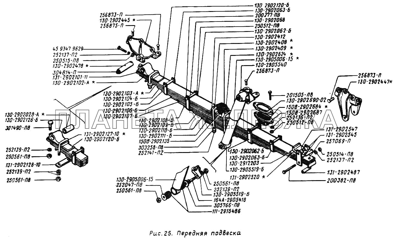 Передняя подвеска ЗИЛ-431410 (130)