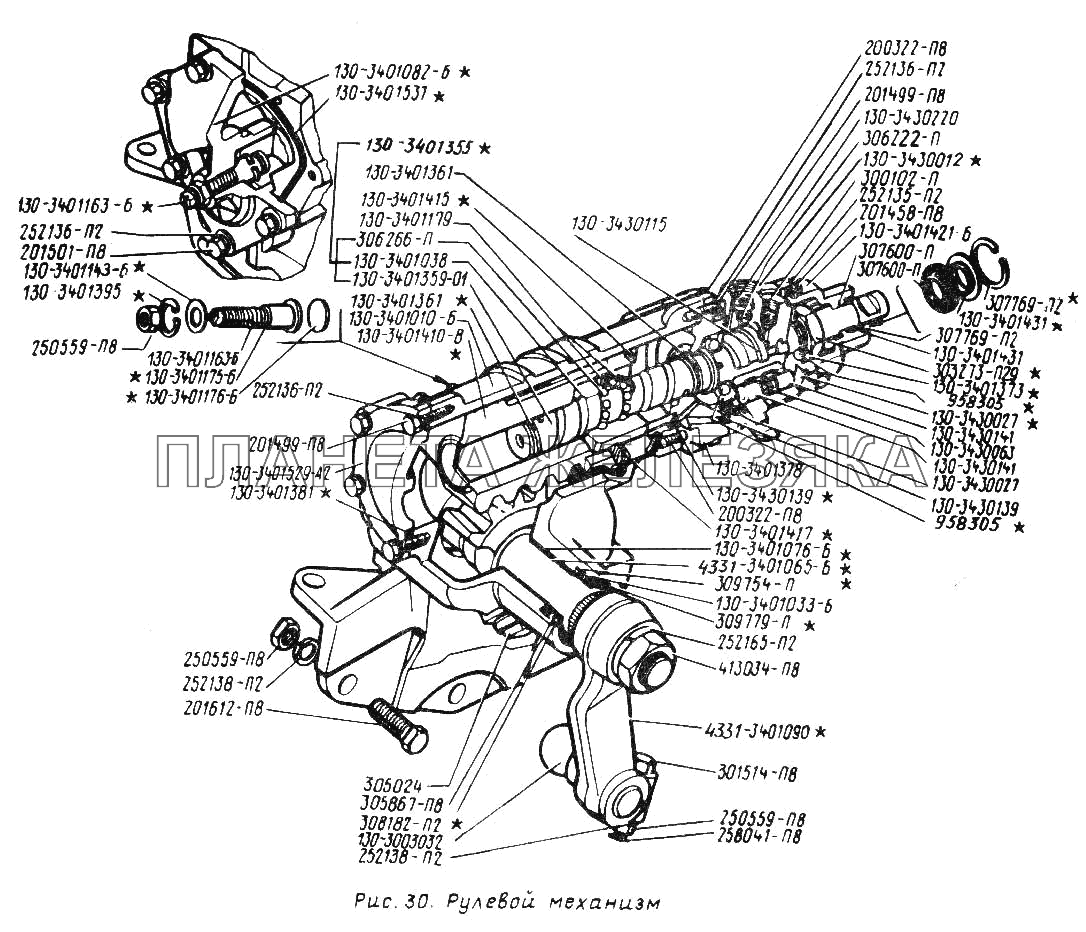 Рулевой механизм ЗИЛ-431410 (130)