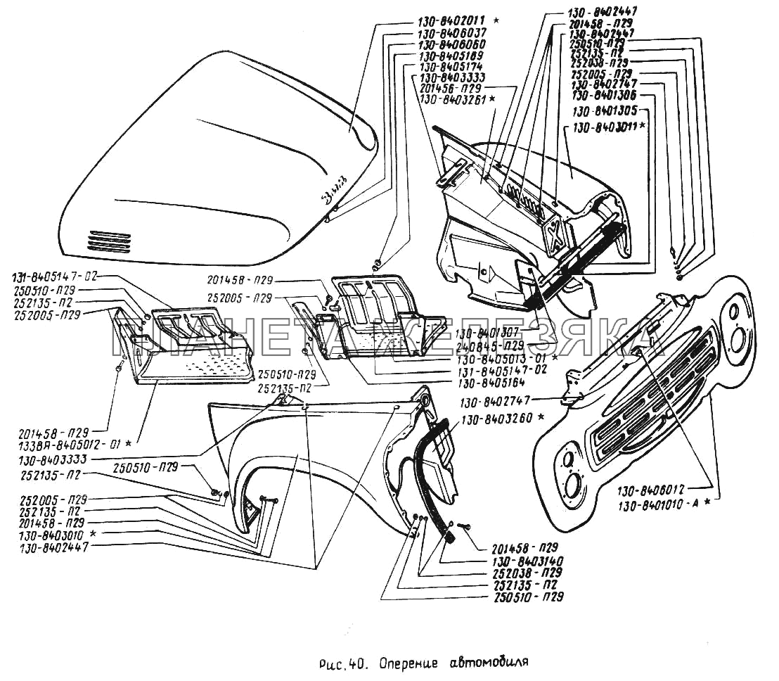 Оперение автомобиля ЗИЛ-431410 (130)