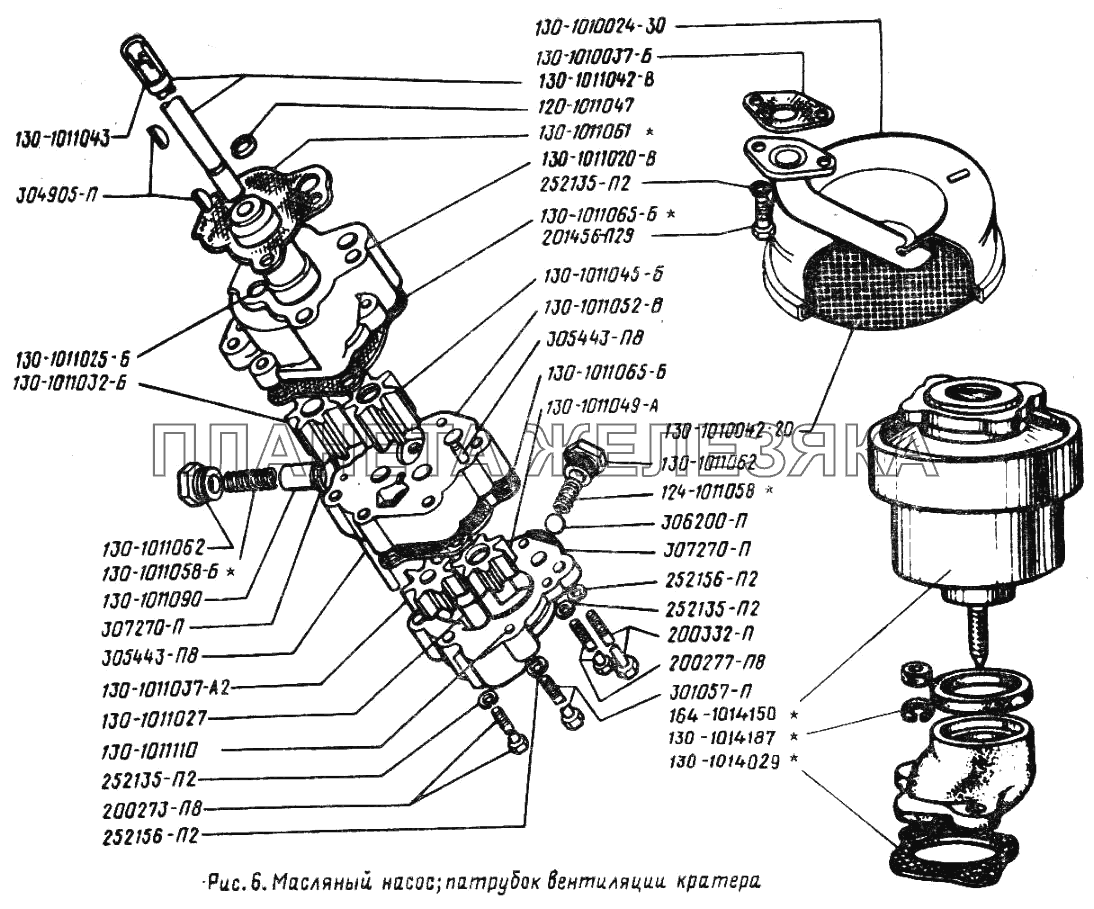 Масляный насос ЗИЛ-431410 (130)