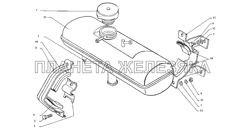 Расширительный бачок ЗИЛ-43272Н, 43273Н