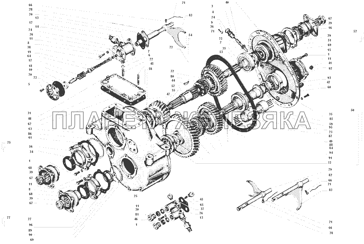 Раздаточная коробка ЗИЛ-43272Н, 43273Н