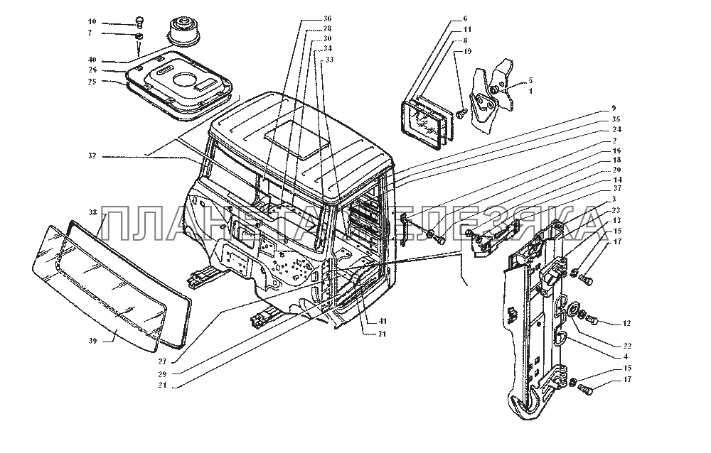 Кабина (без дверей) ЗИЛ-43272Н, 43273Н