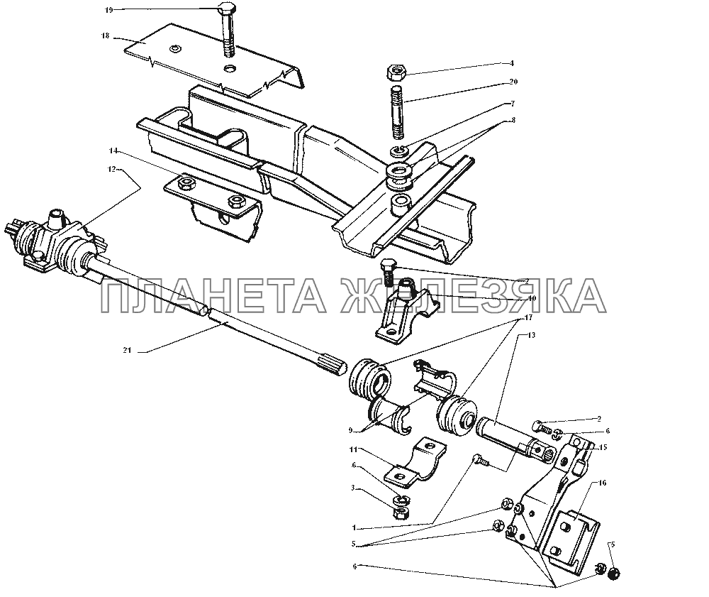 Торсион кабины ЗИЛ-43272Н, 43273Н