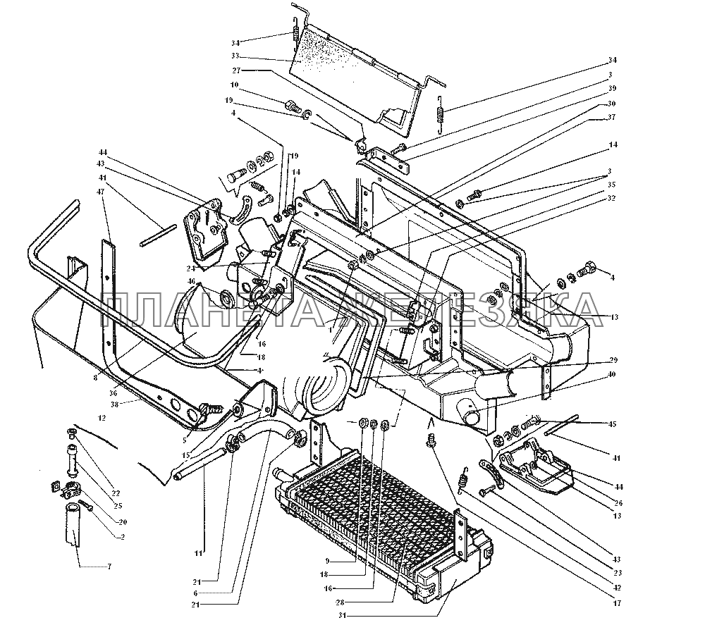 Отопитель ЗИЛ-43272Н, 43273Н