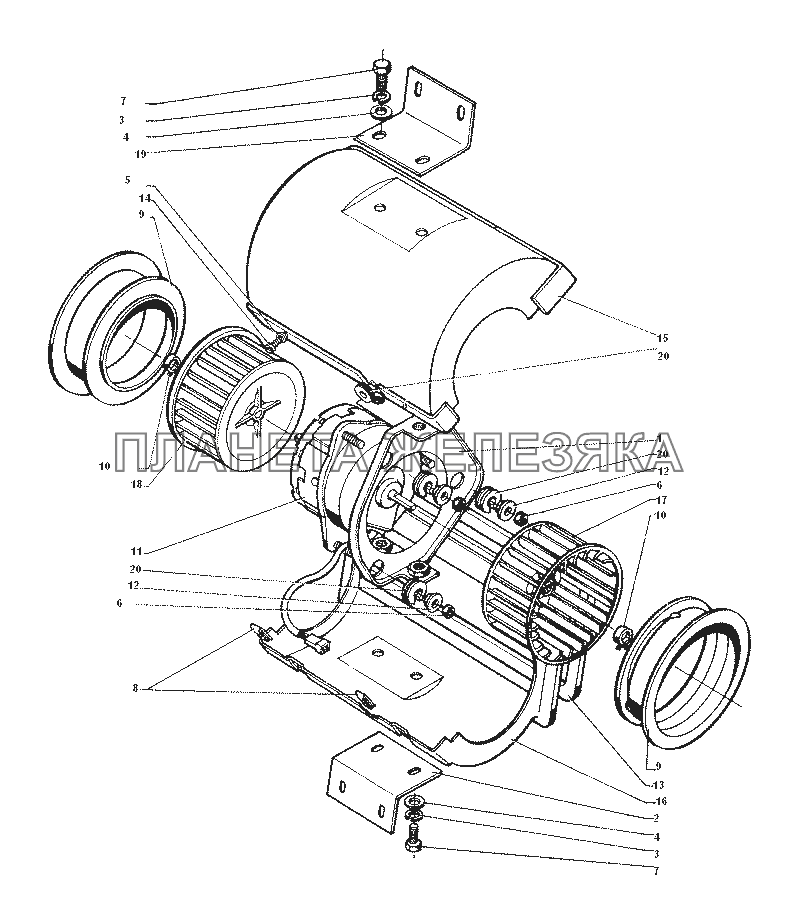 Вентилятор отопителя ЗИЛ-43272Н, 43273Н
