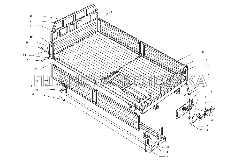 Платформа автомобилей ЗИЛ-43272Н и ЗИЛ-43273Н ЗИЛ-43272Н, 43273Н