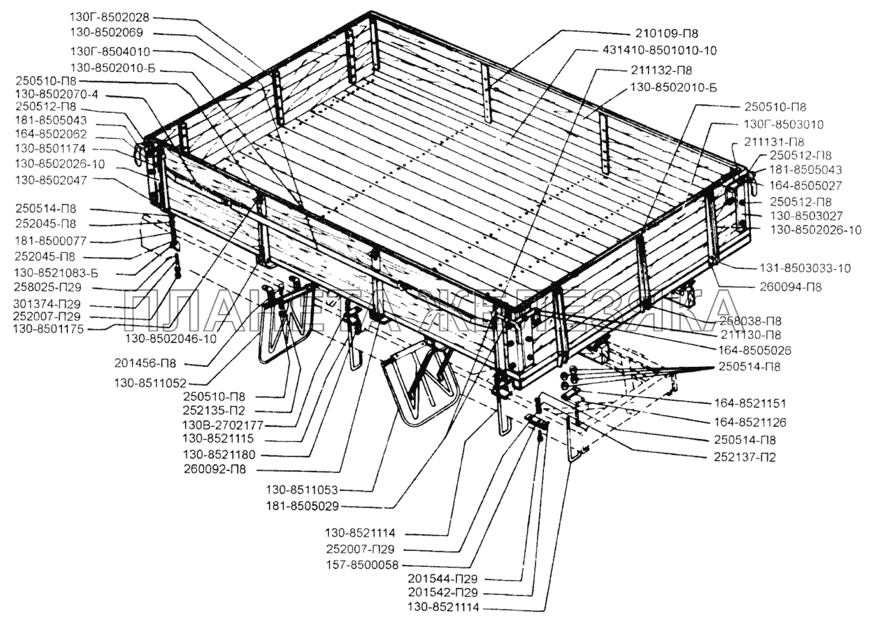 Платформа автомобиля ЗИЛ-433360 ЗИЛ-433110