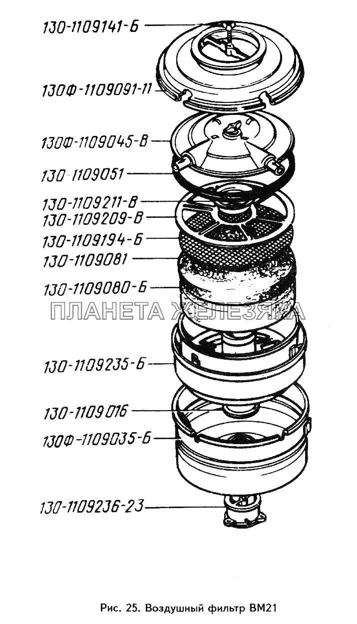 Воздушный фильтр ВМ21 ЗИЛ-442160
