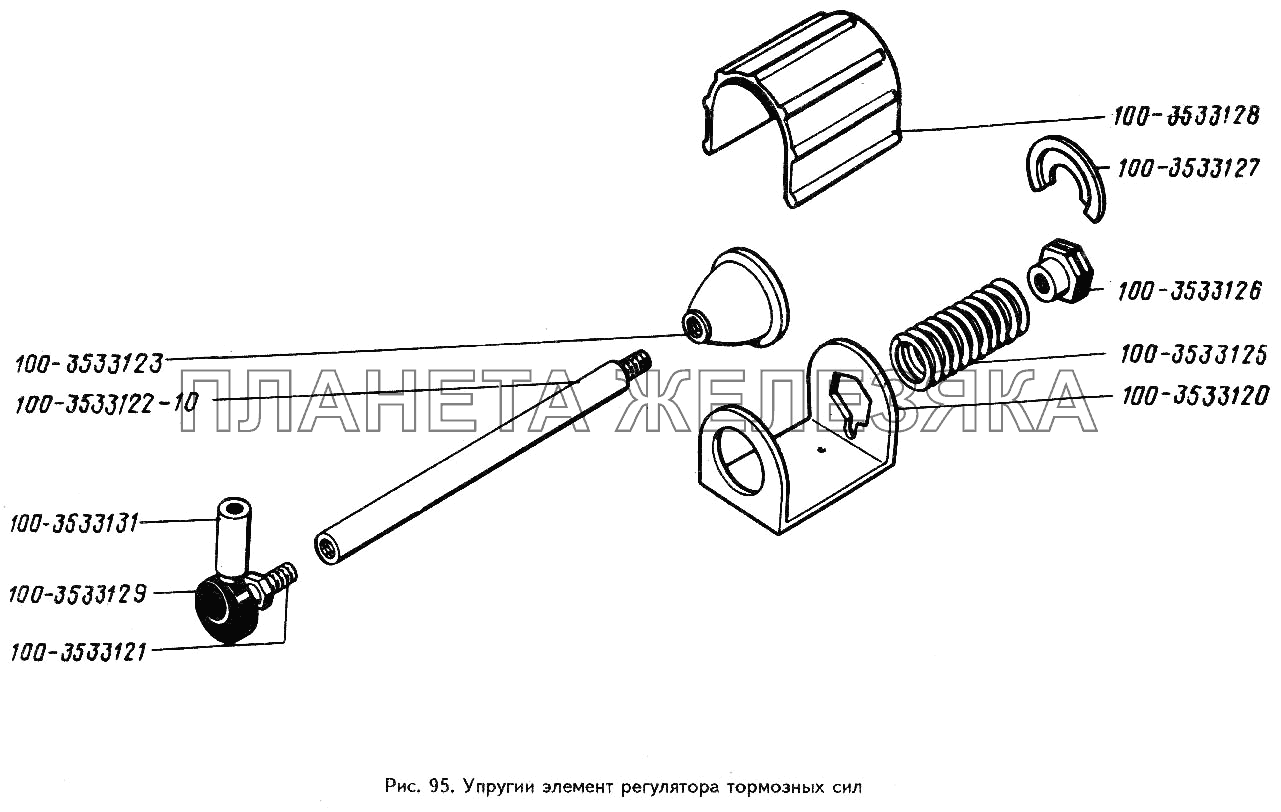 Упругий элемент регулятора тормозных сил ЗИЛ-442160