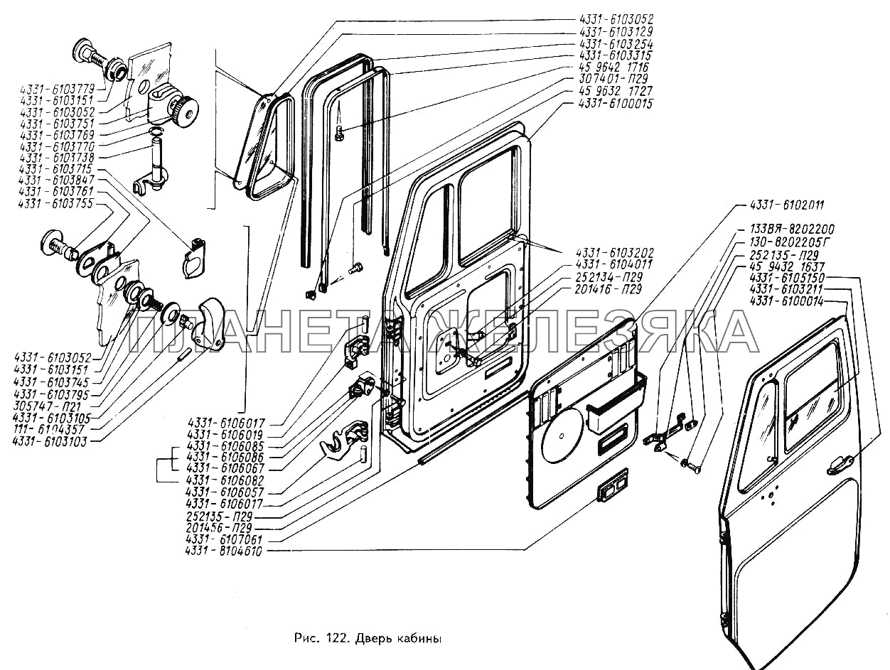 Дверь кабины ЗИЛ-442160