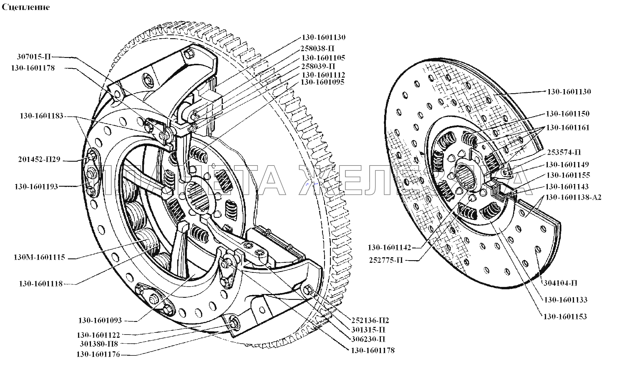 Сцепление ЗИЛ-441517 Каталог 1987 г.