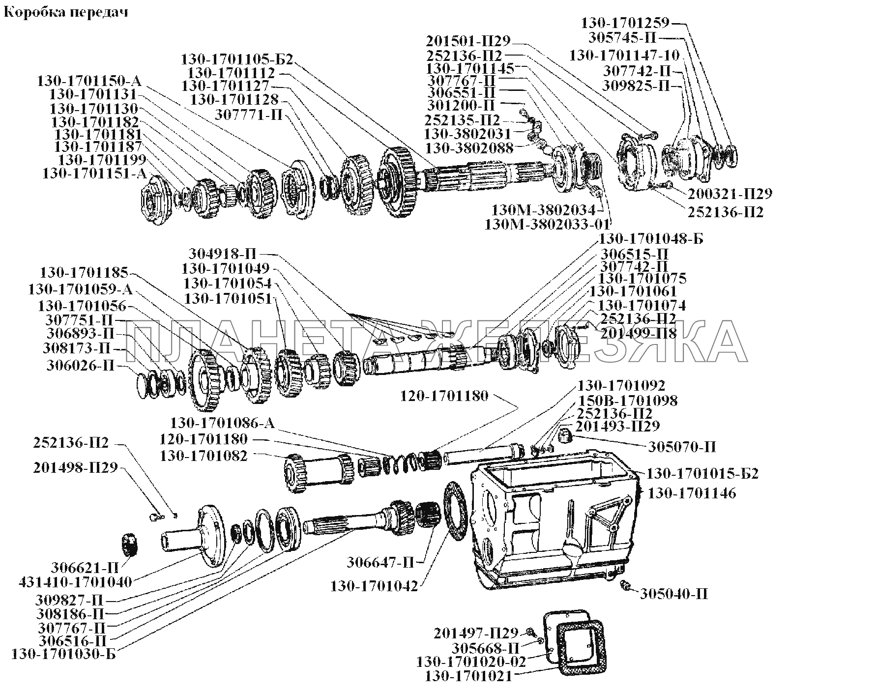 Коробка передач ЗИЛ-441517 Каталог 1987 г.