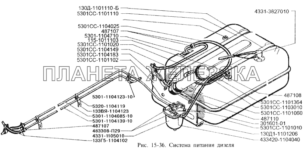 Система питания дизеля ЗИЛ-3250