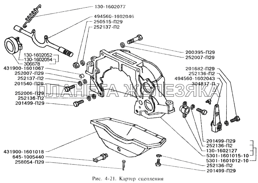 Картер сцепления ЗИЛ-3250