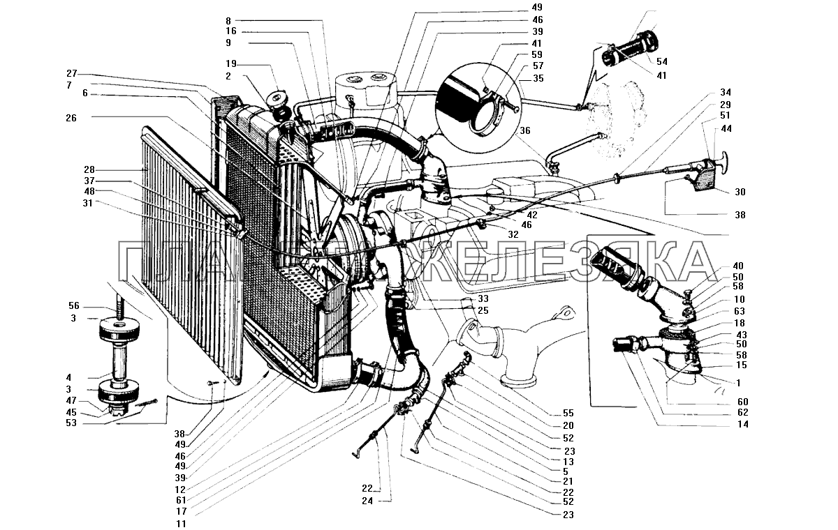 Система охлаждения двигателя ЗИЛ-130