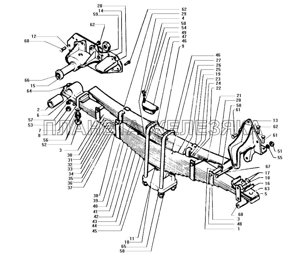 Задняя подвеска автомобиля ЗИЛ-130